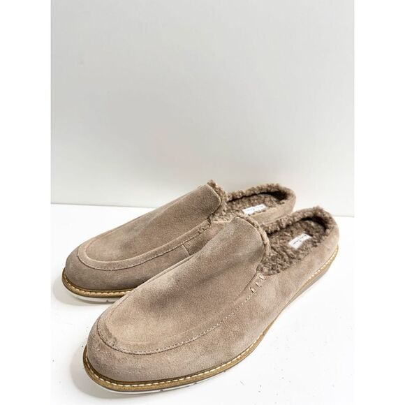 Me too Mules Womens Size 10 Tan Leather Upper Hayley Shearling Slip On Shoes - Picture 2 of 8